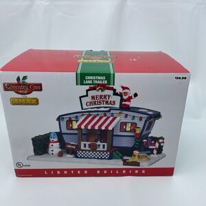 Lemax Merry Christmas Lighted Trailer - Red, Blue, White